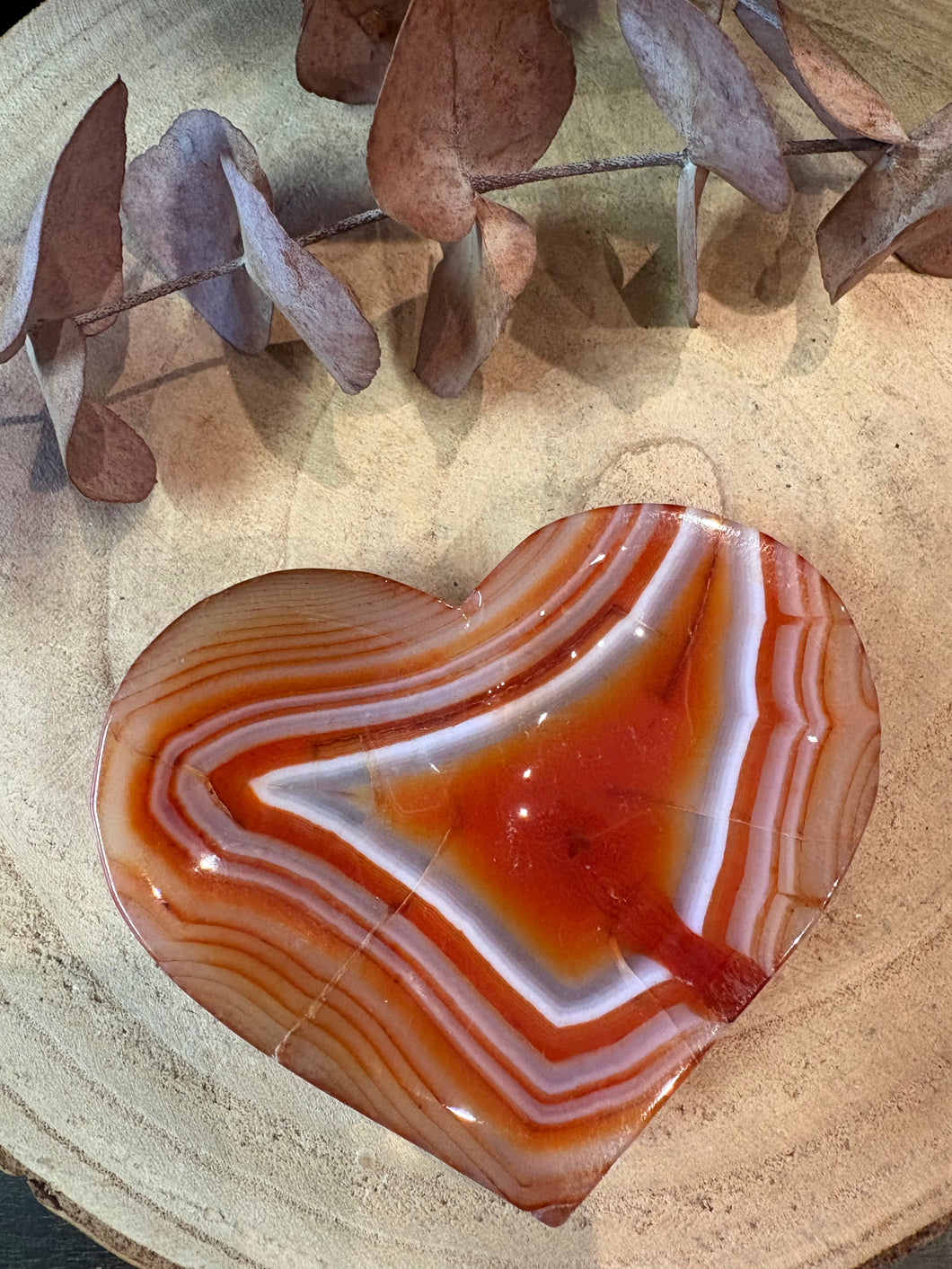 Carnelian Heart Shaped Trinket Bowl SKU 26690
