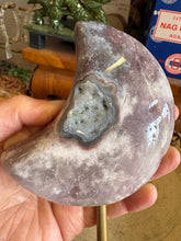 Pink Amethyst Moon on Stand SKU 26267