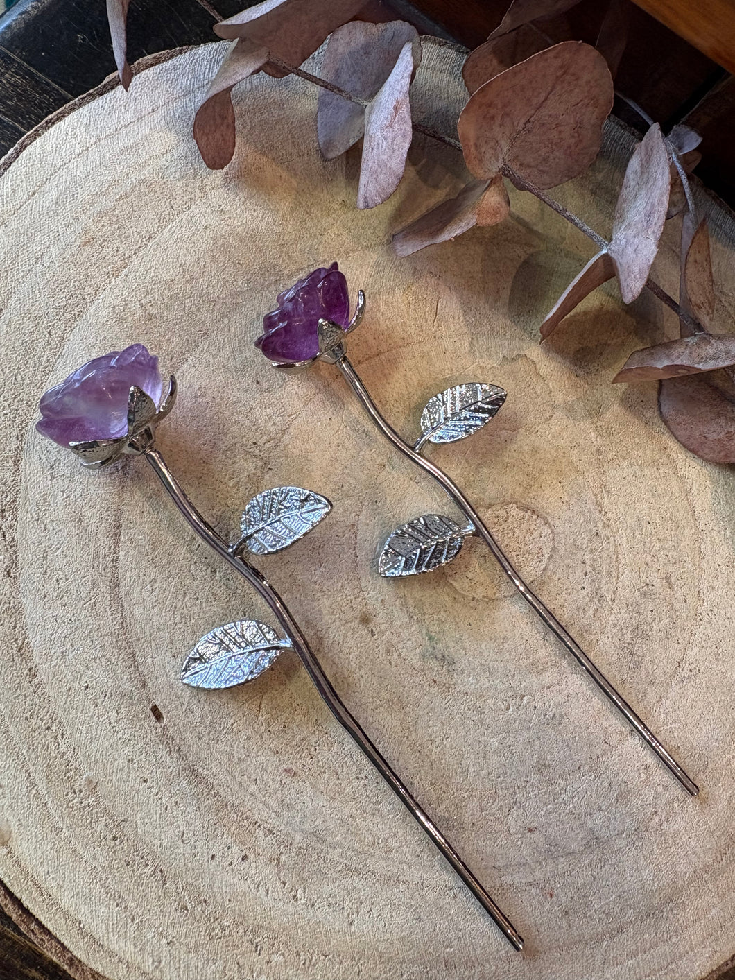 Purple Fluorite Rose SKU 26932