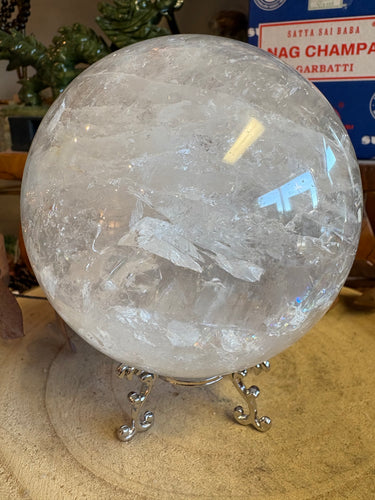 Clear Quartz Large Sphere SKU 26261
