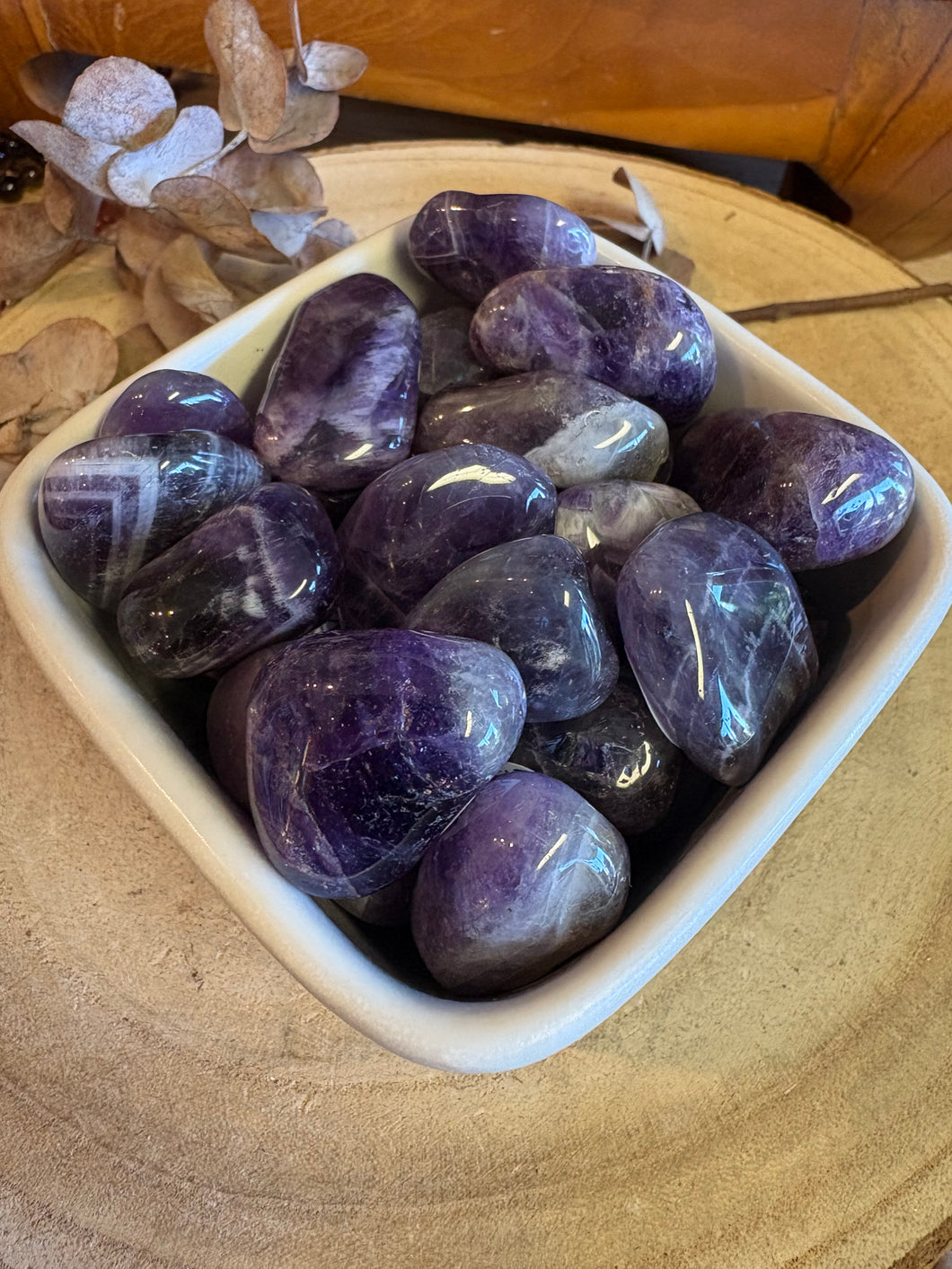 Chevron Amethyst Tumblestones SKU 25149