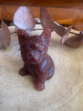 Strawberry Quartz Dog Carving SKU 25592