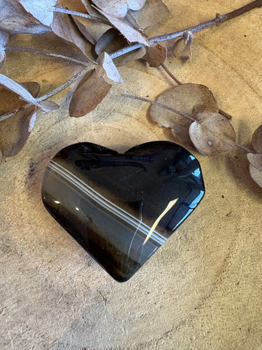 Black Agate Heart SKU 24371