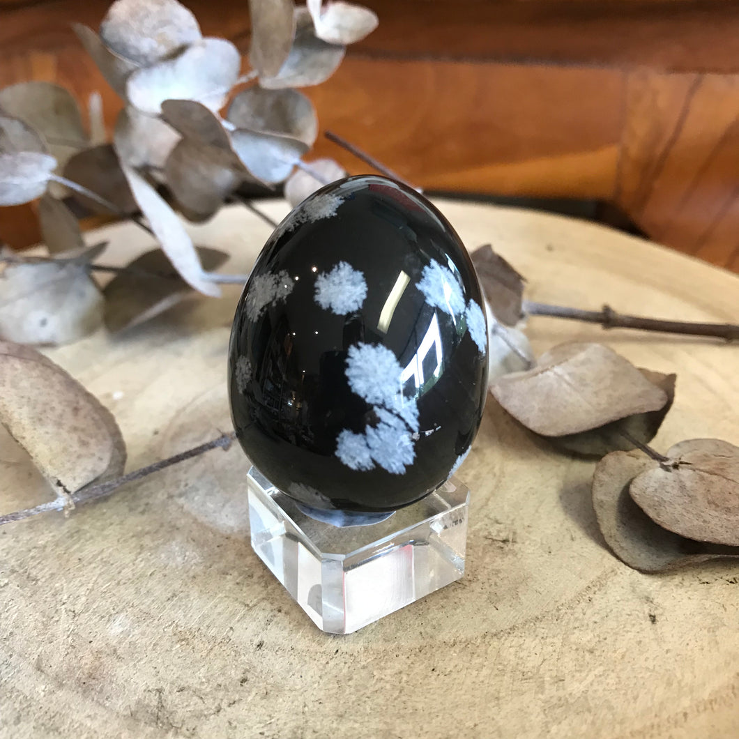 Snowflake Obsidian Egg SKU 23094A