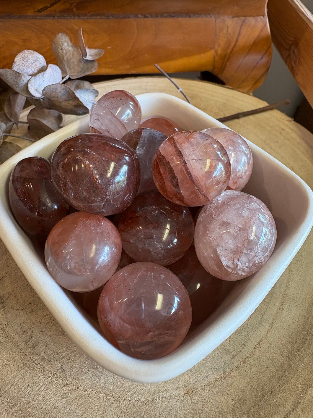 Hematoid Quartz Tumblestones SKU 24084
