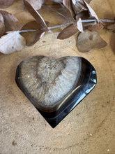 Black Agate & Quartz Heart SKU 24367
