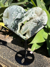 Tree Agate Heart on Stand SKU 26598