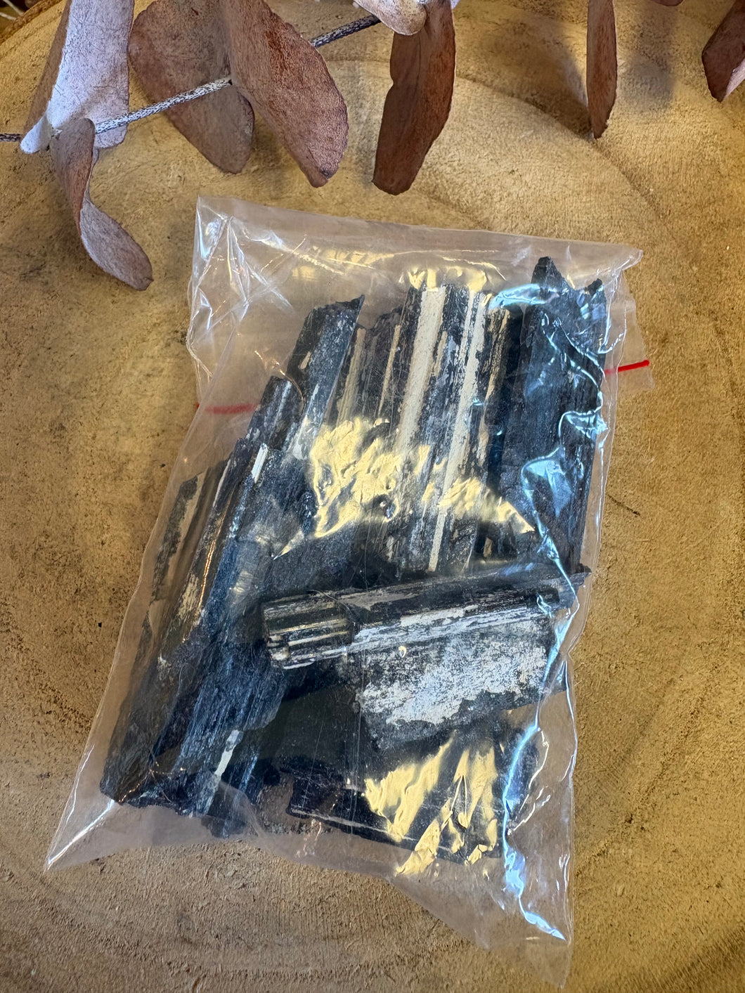 Bagged Black Tourmaline Small Chunks