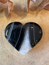 Black Banded Agate & Quartz Heart SKU 26743