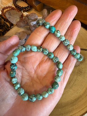 African Turquoise Bead Bracelet SKU 25235