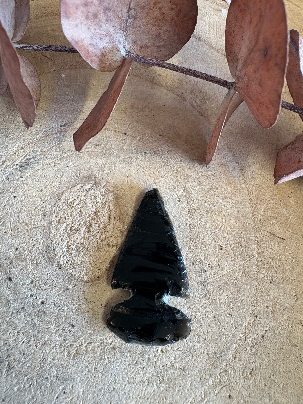 Black Obsidian Arrowhead Carving SKU 25650B