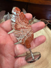 Red Jasper Leaf Carving on Stand SKU 26836RJ