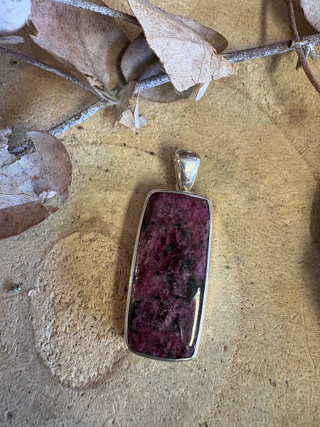 Sterling Silver Eudyalite Pendant SKU 25343