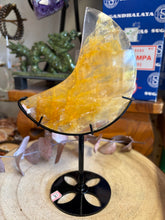 Golden Healer Quartz Moon on Stand SKU 26491