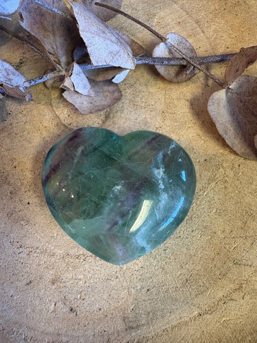 Rainbow Fluorite Heart SKU 25206