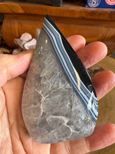 Black Banded Agate & Quartz Freeform SKU 25056