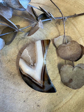 Black Banded Agate Crescent Moon SKU 23918