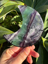 Rainbow Fluorite Moon on Stand SKU 26395