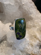 Entia Sterling Silver Serpentine & Stichtite Ring SKU 25810