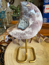 Pink Amethyst Moon on Stand SKU 26267