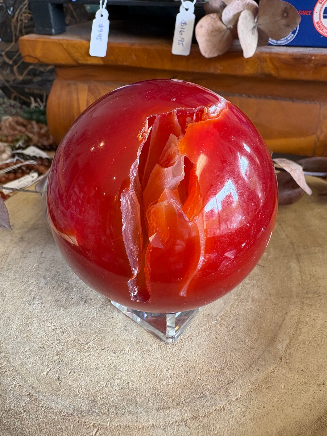 Carnelian Large Sphere SKU 25720