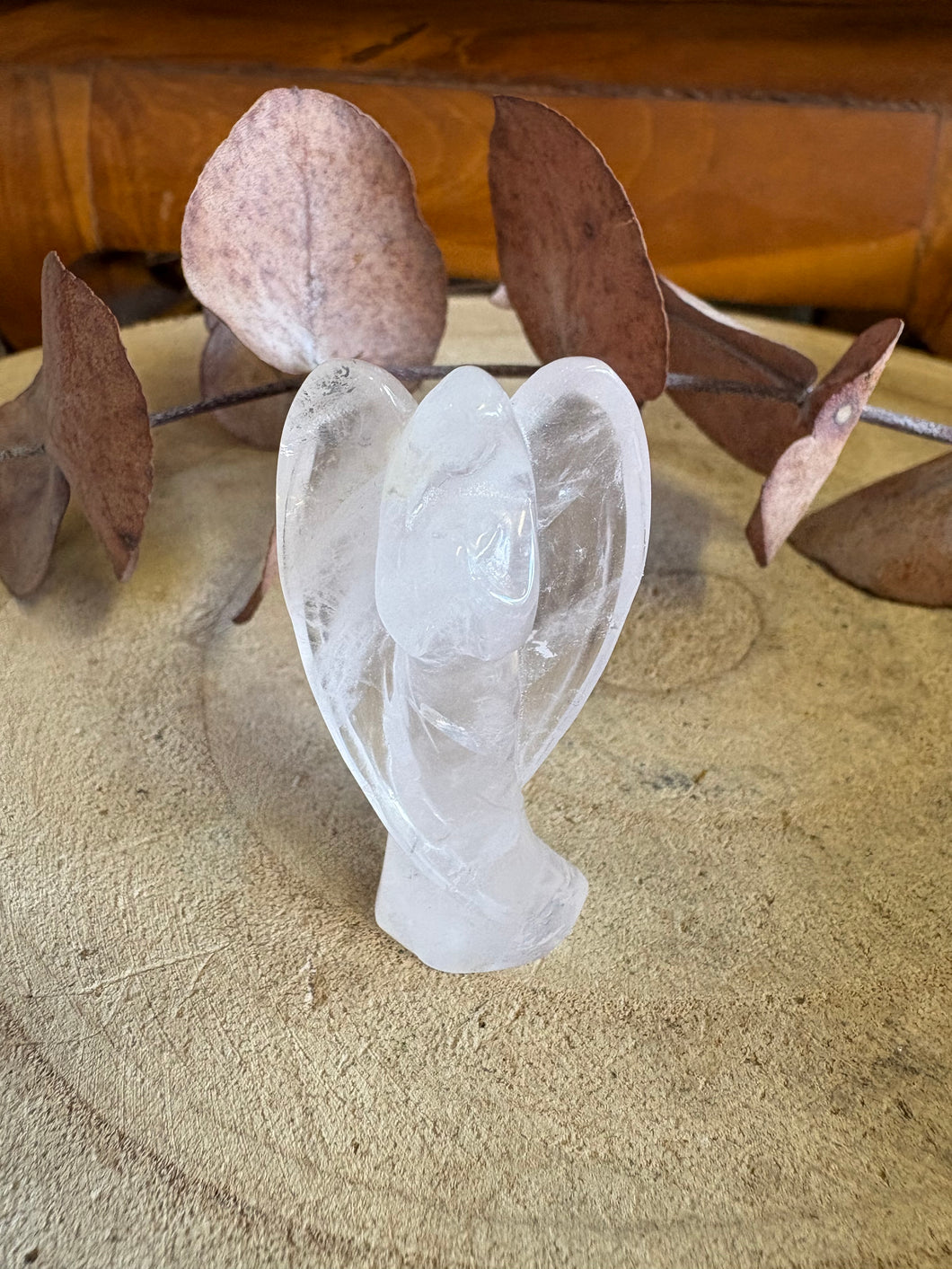 Rose Quartz Angel Carving SKU 26017C
