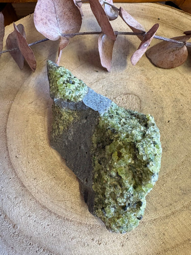 Peridot on Basalt Chunk SKU 26328
