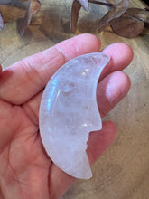 Clear Quartz Moon Carving SKU 26677