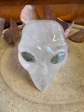 Clear Quartz & Labradorite Alien Head Carving SKU 26055