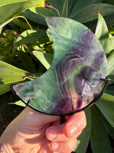 Rainbow Fluorite Moon on Stand SKU 26393