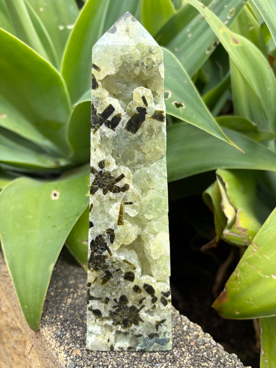 Prehnite & Epidote Obelisk SKU 27084