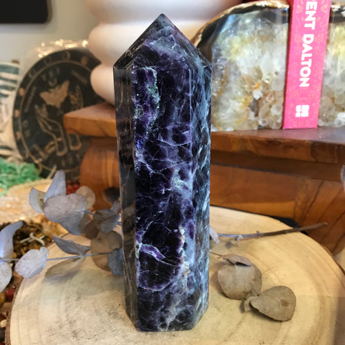 Purple Fluorite Point SKU 23831