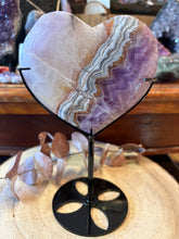 Crazy Lace Amethyst Heart on Stand SKU 26843