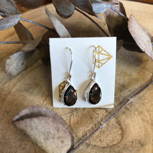 Sterling Silver Smoky Quartz Teardrop Earrings SKU 23188