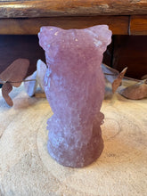 Strawberry Quartz Owl & Skull Carving SKU 26613