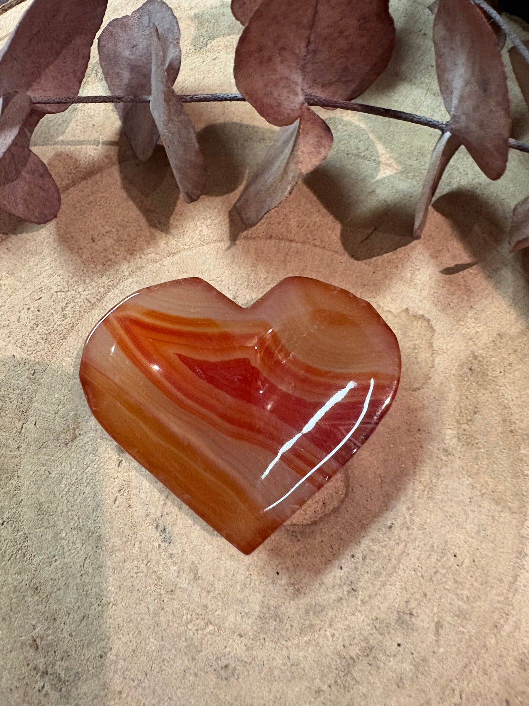 Carnelian Heart Shaped Trinket Bowl SKU 26696