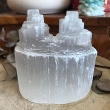 Selenite Twin Peaked Tower SKU 23110
