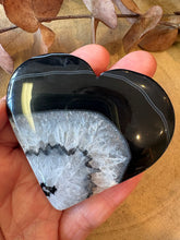 Black Banded Agate & Quartz Heart SKU 26742