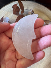 Clear Quartz Moon Carving SKU 26678