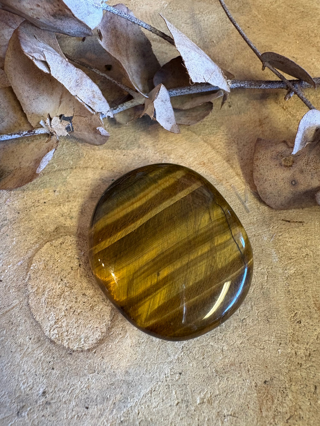 Tiger Eye Smooth Stone SKU 24776B