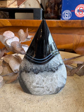 Black Banded Agate & Quartz Freeform SKU 25058