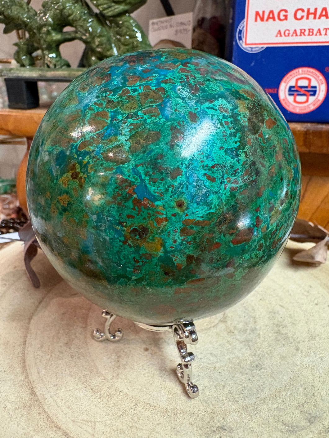 Chrysocolla Large Sphere SKU 26294