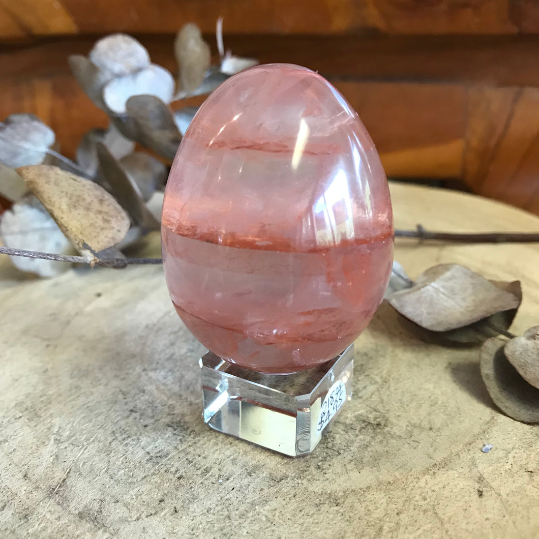 Hematoid Quartz Egg SKU 23463A
