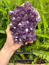 Amethyst Cluster in Metal Stand SKU 25362
