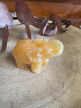 Orange Calcite Elephant Carving SKU 25593