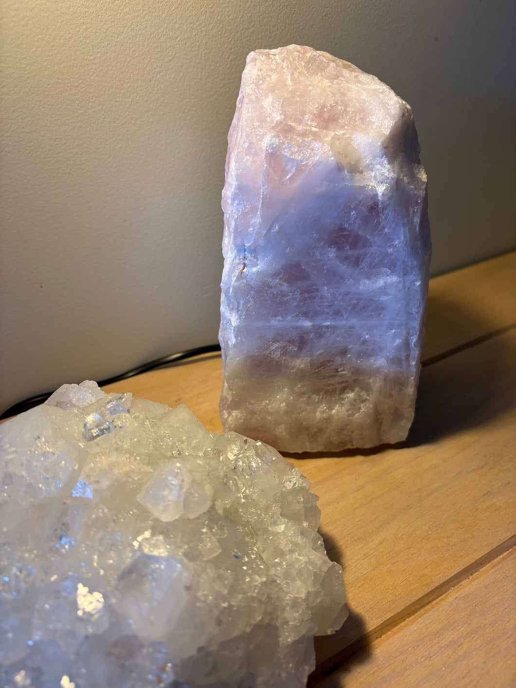 Rose Quartz Chunk Lamp SKU 26236