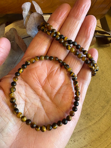 Tiger Eye 4mm Bead Bracelet SKU 26024
