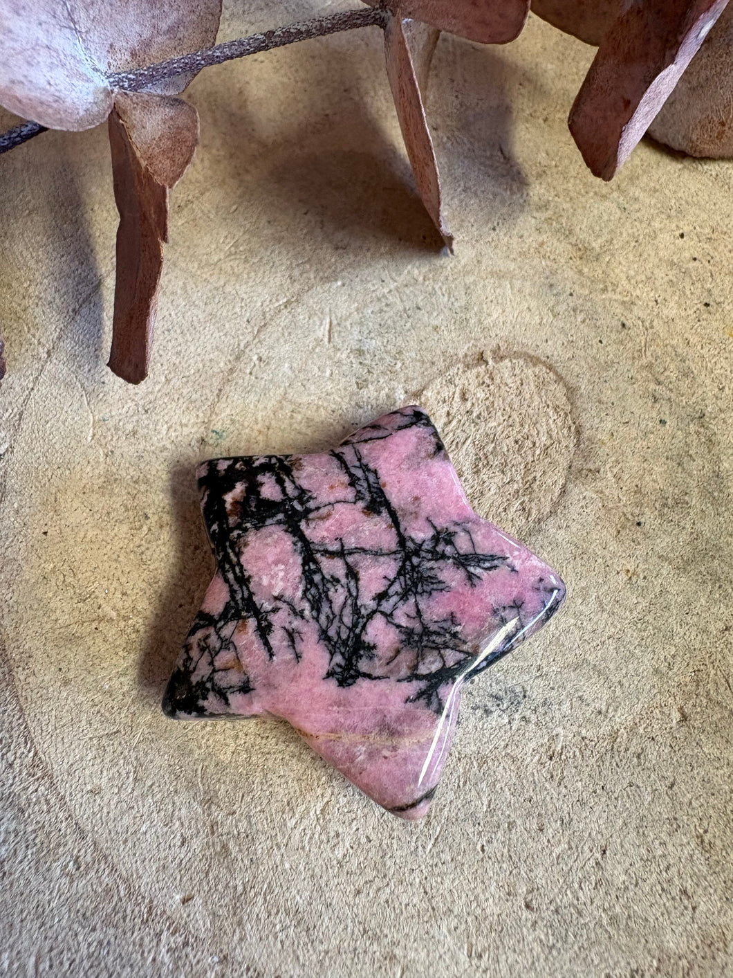 Rhodonite Star Carving SKU 26209A