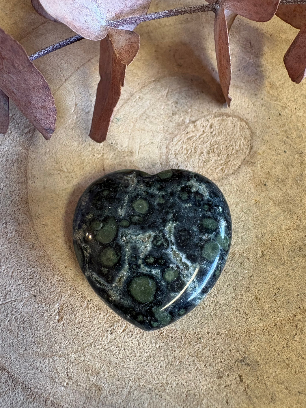 Kambaba Jasper Heart SKU 26091A