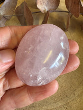 Rose Quartz Palm Stone SKU 25596